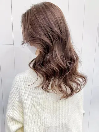 セミロング カラー パーマ ヘアアレンジ ITbyALBUM 松戸のヘアスタイル