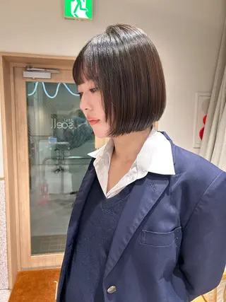 ミディアム カラー ヘアアレンジ トレンドレイヤー カット/mihoのヘアスタイル