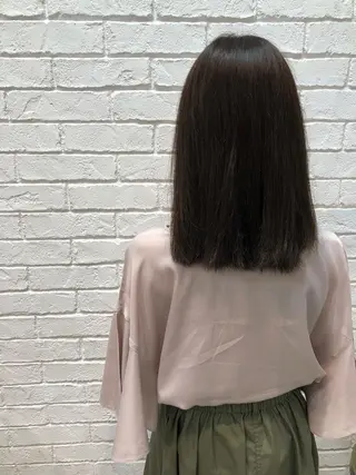 ミディアム カラー 韓国レイヤー×艶髪 ハイトーンRyukiのヘアスタイル