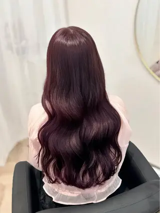 ロング カラー 𝒎𝒐𝒆🩰 名駅/ヘアメ/暖色♡のヘアスタイル