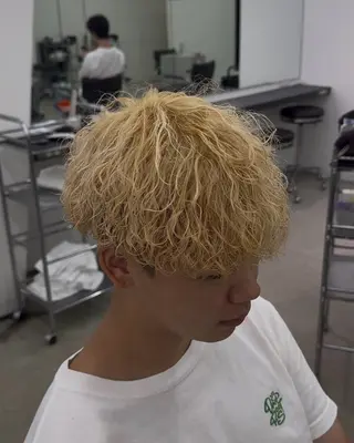 ミディアム カラー ヘアアレンジ メンズ 飯田 晟恭/暖色系 カラー/ハイトーンのヘアスタイル