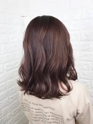 ミディアム カラー 髪質改善縮毛矯正 美容師✂️山崎竜二のヘアスタイル