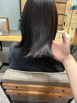 セミロング カラー パーマ ヘアアレンジ メンズ キッズ ネイル マツエク・マツパ アイブロウ 久木原 ゆりのヘアスタイル