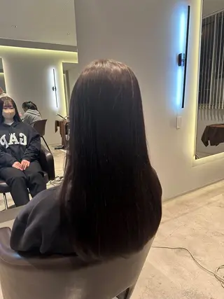 ミディアム カラー 髪質改善ストレート 中林優太のヘアスタイル