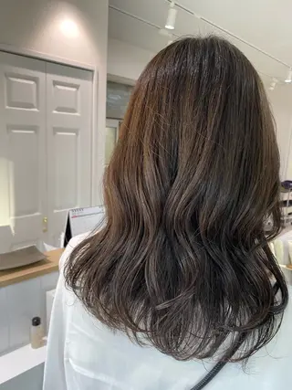 セミロング カラー あさかわ みほのヘアスタイル