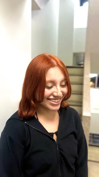 ロング 透明感×暖色カラー 🍒𝐘𝐮𝐤𝐚のヘアスタイル
