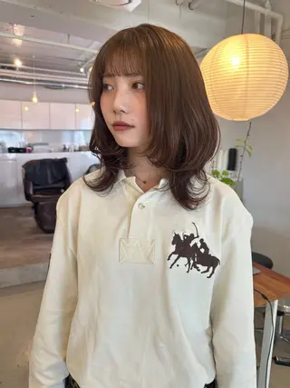 ミディアム 愛/한국어◎ Hightone✨のヘアスタイル