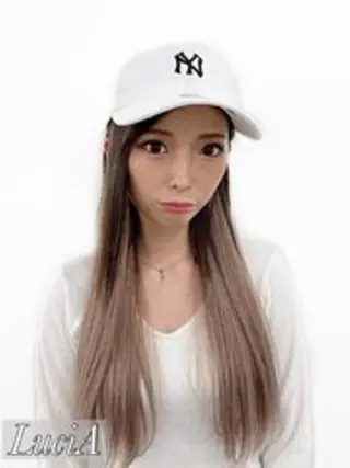 ロング ヘアアレンジ カラー エクステ¥5000 LuciAカラーのヘアスタイル