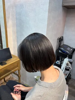ショート 🌱縮毛矯正/カラー /🌈りつき🌈のヘアスタイル