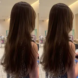 ロング 海希ブリーチ/レイヤ ー/デザインカラーのヘアスタイル
