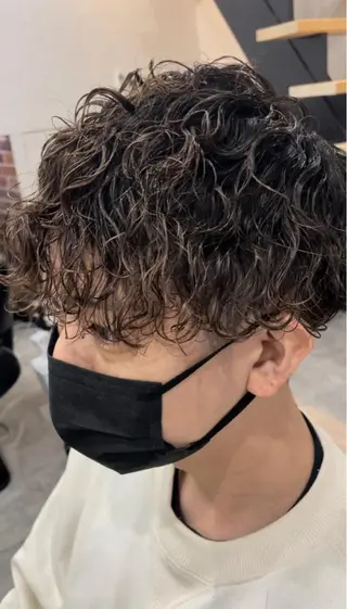 ショート パーマ メンズ 💈メンズパーマ &ハイライト南谷💈のヘアスタイル