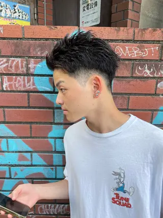 パーマ メンズ レイヤーカット メンズカット坂本翔のヘアスタイル