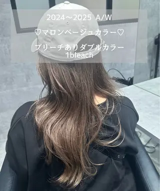 セミロング カラー 🪄🫧ハイトーン/ 乙津茜🐰L'wisのヘアスタイル