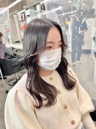 ロング カラー パーマ ヘアアレンジ メンズ 上品＆韓国風 🥀海心🥀のヘアスタイル