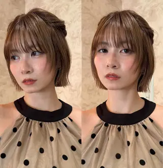 ショート ボブ/透明感カラー /艶髪/しなる🌷のヘアスタイル
