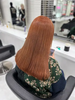 ロング カラー ラベンダー💜 グレージュ🩶のヘアスタイル