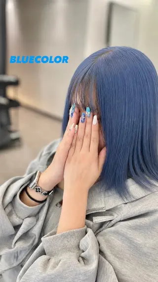 ミディアム カラー 近藤 慧依のヘアスタイル