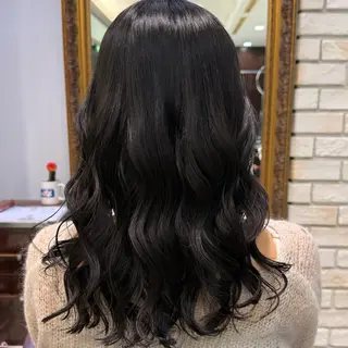 ミディアム パーマ 韓国風パーマ🌿コテ 巻き風パーマ/るいのヘアスタイル