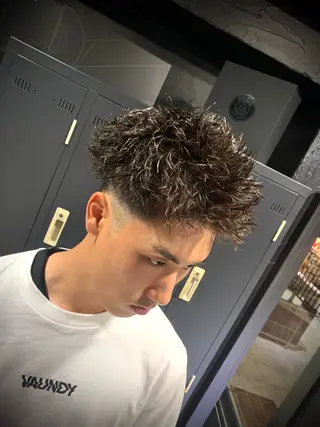 ショート メンズ メンズパーマ/難波/ 心斎橋　室園亮佑のヘアスタイル