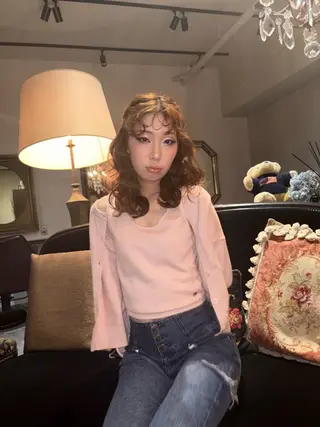 セミロング なじませエクステ🍒 Haruka💝のヘアスタイル