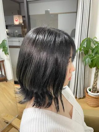 ミディアム Yuki @美容室あのんのヘアスタイル