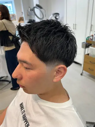 メンズ スパイキーショート/ 短髪パーマ特化のヘアスタイル