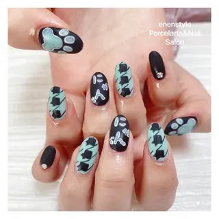 ミディアム ネイル 🐾enen style 🐾のネイルデザイン