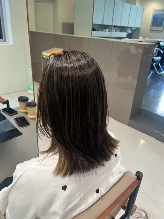 ミディアム カラー 髪質改善カラー/ボブ 🌻Mutsumiのヘアスタイル