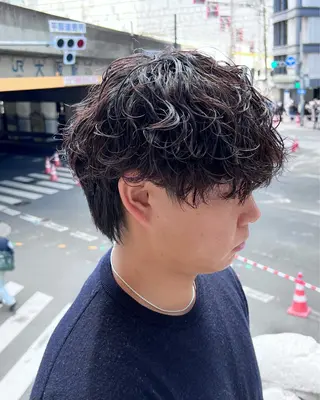 ショート 梅田/パーマ特化/ メンズパーマ/一色翔のヘアスタイル