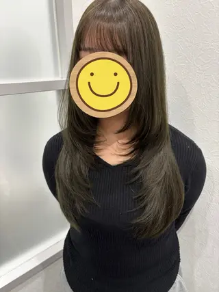 ロング カラー 髪質改善/透明感 カラー/内藤有須加のヘアスタイル