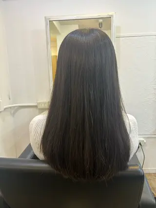 セミロング ブリーチなしベージュ /ヘアセット/ミユのヘアスタイル