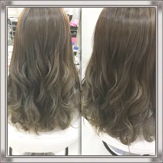 セミロング ロング カラー 髪質改善 中川 翔のヘアスタイル