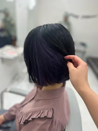 ショート カラー ヘアアレンジ 🩶【推しハイトーン 】yuzu🩶のヘアスタイル