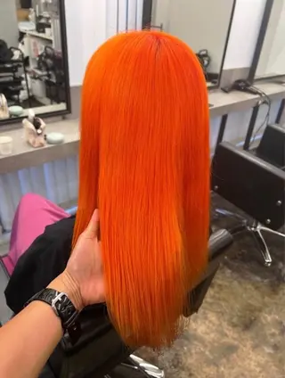 ロング カラー 新宿💜ブリーチ 🩷HIKARUのヘアスタイル
