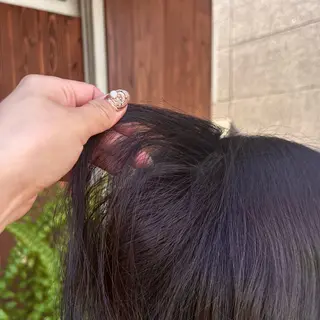 ミディアム カラー メンズ 足立 千咲のヘアスタイル
