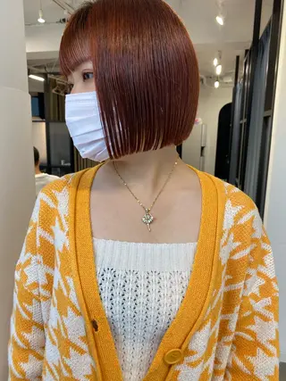 ショート カラー センターパート/ レイヤー/ayuのヘアスタイル
