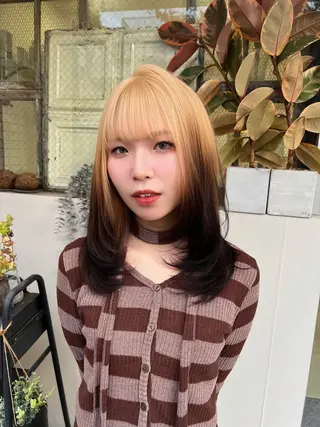 セミロング 🩵みずき/レイヤー /韓国ハイトーン🩵のヘアスタイル