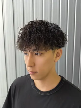 パーマ メンズ メンズパーマ特化/ シャドウ/波巻/陸翔のヘアスタイル