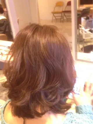 ショート ミディアム セミロング ロング カラー パーマ 【体験】韓国 メイク&ヘア天神のヘアスタイル