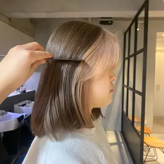 ミディアム カラー ひなた/elima 調布/暖色カラーのヘアスタイル