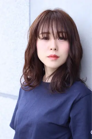 ミディアム カラー アメリラブヘアー 土屋 洋平のヘアスタイル
