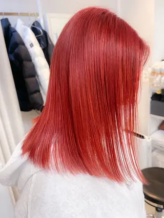ミディアム カラー Mii. 内田萌々のヘアスタイル