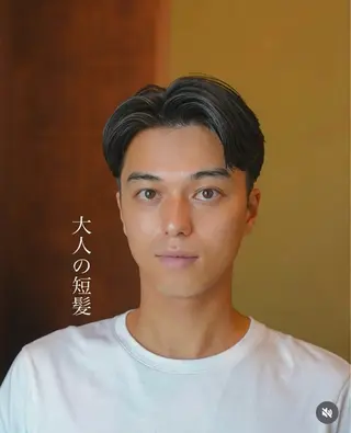 パーマ メンズ メンズショート タチカワユウキのヘアスタイル