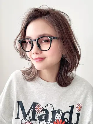 セミロング カラー 銀座《髪質改善》 垢抜け✨布施拓也のヘアスタイル