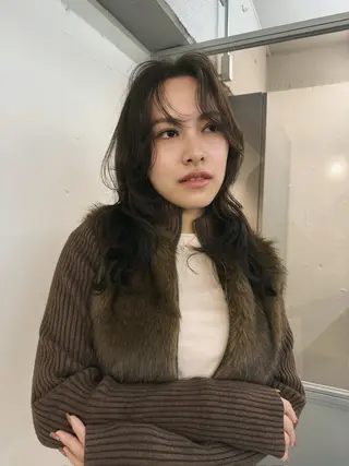 セミロング 竹中 彩音のヘアスタイル