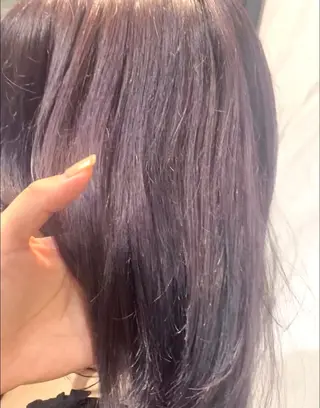 セミロング カラー パーマ ヘアアレンジ 新宿⌇韓国風ヘア ⌇透明感カラーのヘアスタイル