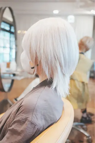 ミディアム ✨デザインカラー✨ ハイトーン　森貴章のヘアスタイル