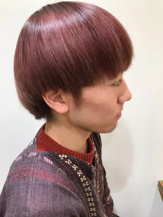 カラー メンズ 🍋透け感カラー🍃 オリーブ🍐Kahoのヘアスタイル