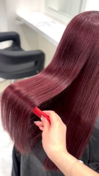 ロング 🎀暖色カラー🎀 韓国ヘア まなかのヘアスタイル