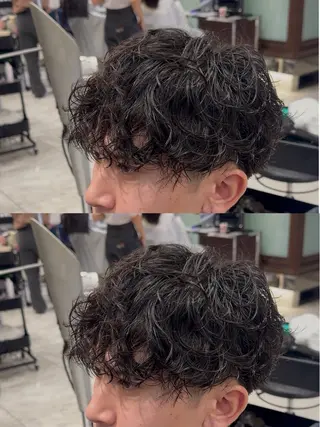 ショート パーマ メンズ 🐉メンズ|🎸 シャドウパーマ|綱島のヘアスタイル